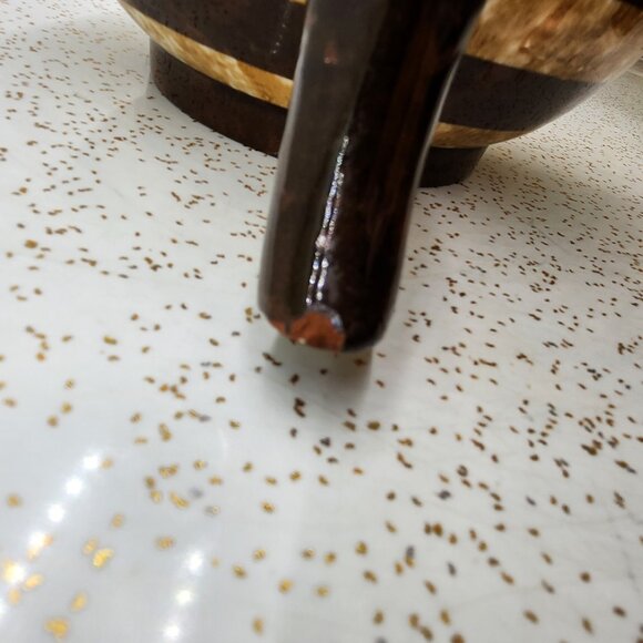 Vintage Brown & Cream/Yellow Teapot - Picture 6 of 7